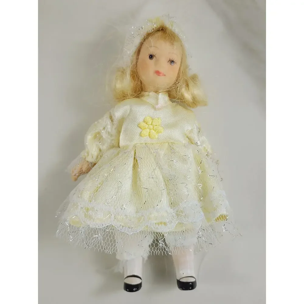 Victorian Mini Porcelain Doll 5 1/4